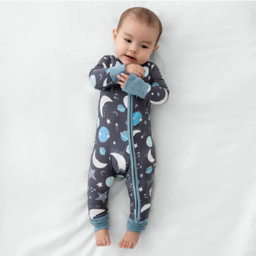 Blue To the Moon & Back Zippy - Little Sleepies