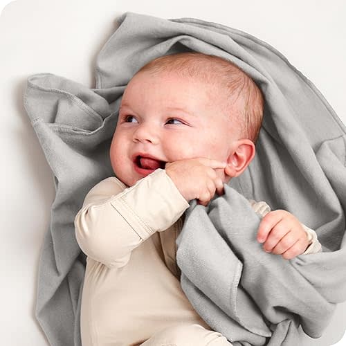Flannel Receiving Blankets (Light Grey)