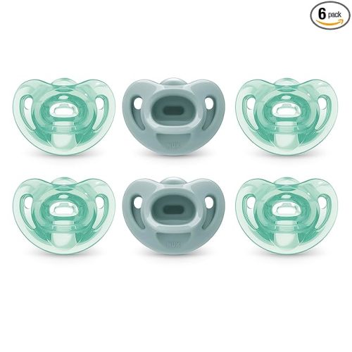 NUK Comfy Pacifiers, 0-6 Months, 6 Pack