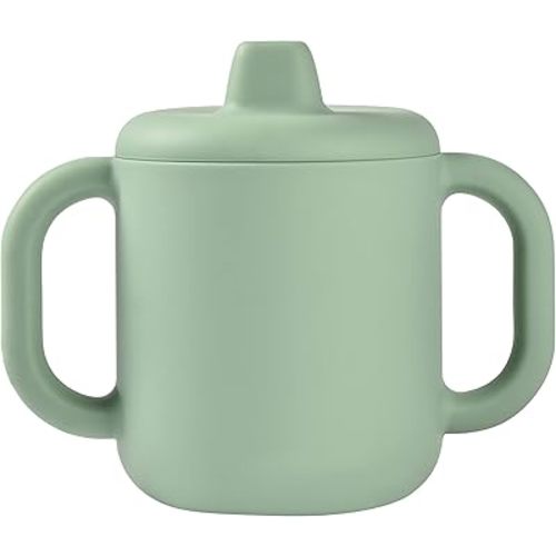 Beaba Silicone Sippy Cup, 5.5 oz, Silicone Material, Leakproof Lid, for Baby Toddler, Sage