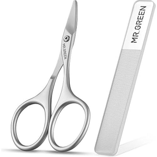 MR.GREEN Baby Nail Scissors Safety Nail Care Clippers Cutter Newborn Baby Convenient Nail Grooming Manicure Tool (Nail Scissors+Glass File)