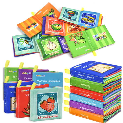Dr.Rapeti Soft Cloth Books Baby Books Bath Books 6-Pack for Baby Infant Toddl...