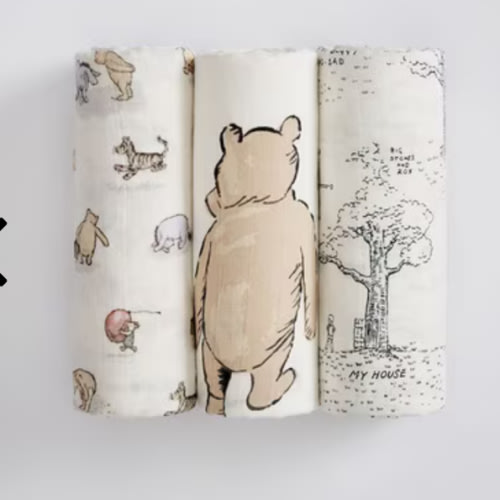 Organic Disney Winnie The Pooh Muslin Swaddle Set | Pottery Barn Kids Australia