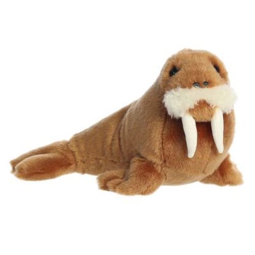 Aurora Small Wallace Walrus Mini Flopsie Adorable Stuffed Animal Brown 8"