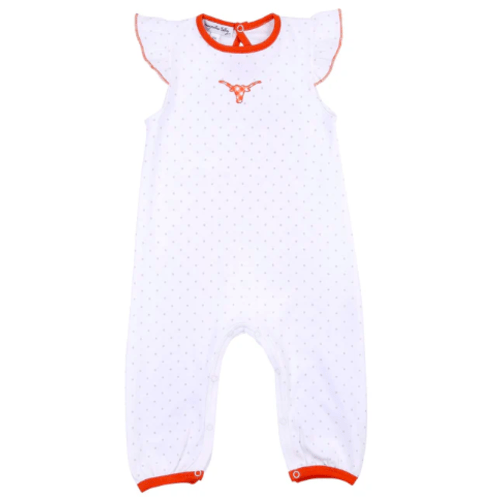 Longhorn Football Embroidered Flutters Playsuit