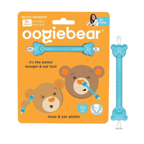 oogiebear Baby Nose Cleaner & Ear Wax Removal Tool - Safe Booger & Earwax Removal for Newborns, Infants, Toddlers - Dual-Ended - Essential Baby Stuff