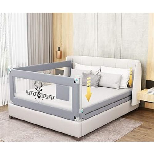 Lsbod Bed Rail for Toddlers,Baby Bed Rail Guard for Kids,Safety Side Bedrail for Twin,Double,Full,Queen,King Size Bed(1side 59" Lx27 H)
