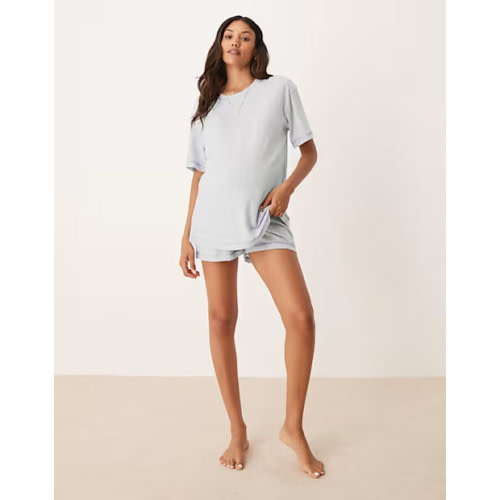 ASOS DESIGN Maternity oversized tee and shorts pajama set