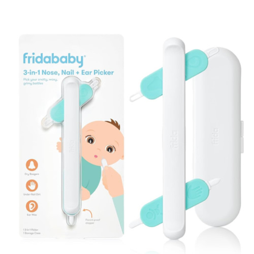 Frida Baby 3-in-1 Nose, Nail + Ear Picker by Frida Baby the Makers of NoseFrida the SnotSucker, Safely Clean Baby's Boogers, Ear Wax & More