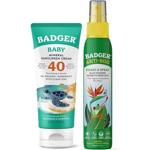 Badger SPF 40 Baby Sunscreen and Bug Spray