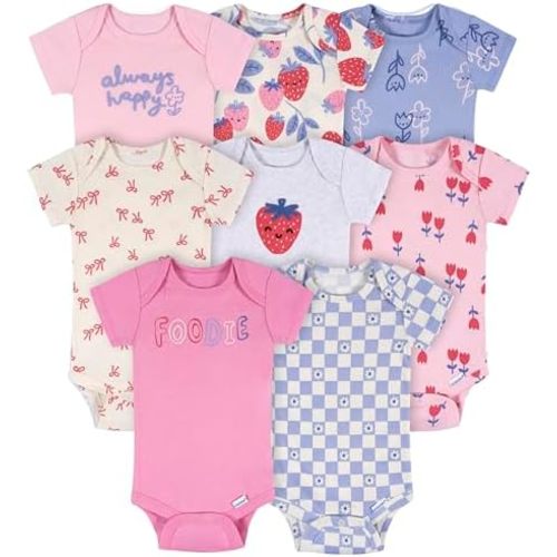 Onesies Brand baby-girls Baby-girls 8-pack Short Sleeve Mix & Match Bodysuits