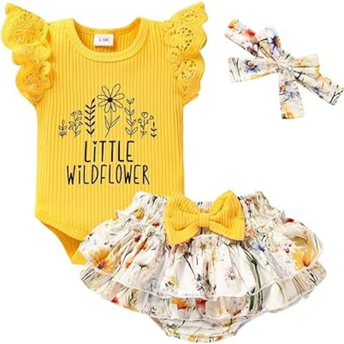 Newborn Baby Girl Clothes Infant Ruffles Romper Shorts Set Floral Summer Outfits Cute Baby Clothes Girl