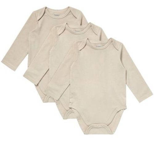 Hanes Pure Comfort Baby Long Sleeve Bodysuits, Organic Cotton, Boys & Girls, 3-Pack