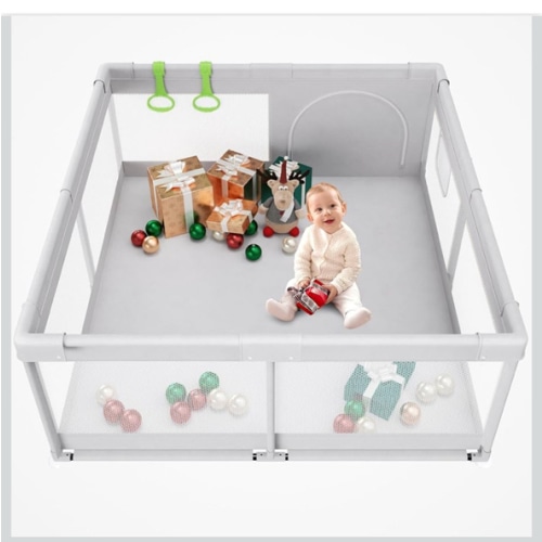 Baby Playpen, 47x47 in Small Play Pen,Toddler Playpen for Apartment,Play Yard,Activity Fence, Extra Large Baby Playard
