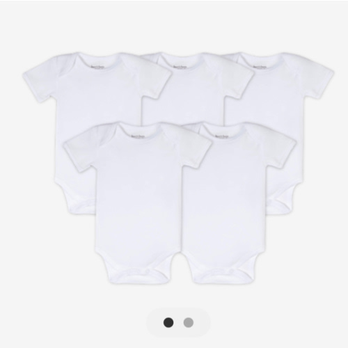 Burt's Bees Baby Unisex Organic Cotton Short and Long Sleeve Bodysuits, 5-Pack