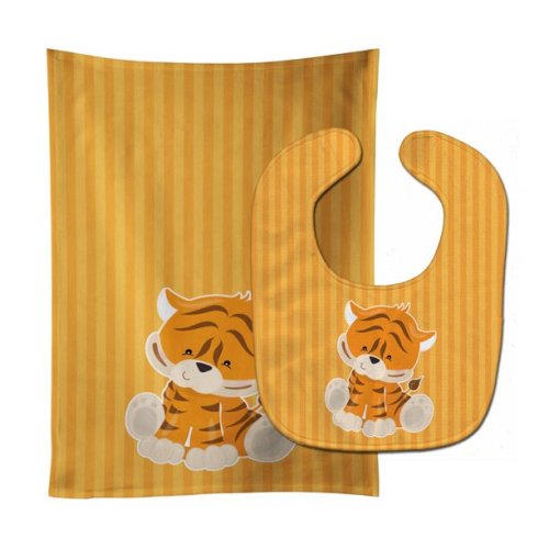 Tiger Baby Bib & Burp Cloth