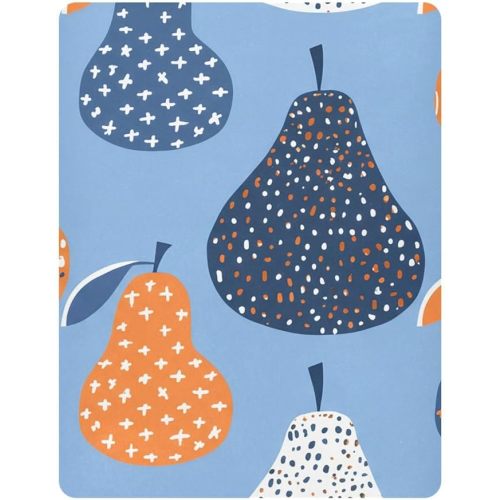 Pears Fruit Lightblue Fitted Crib Sheet for Boys Girls Baby Bedsheet for Baby Gift,39 x 27 in