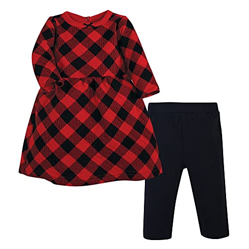 Hudson Baby Unisex Baby Quilted Cotton Dress and Leggings