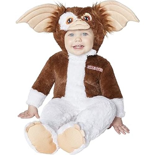 Spirit Halloween Gremlins Baby Gizmo Costume | Officially Licensed | Jumpsuit Costume | Cute Baby Costume | Gizmo Cosplay