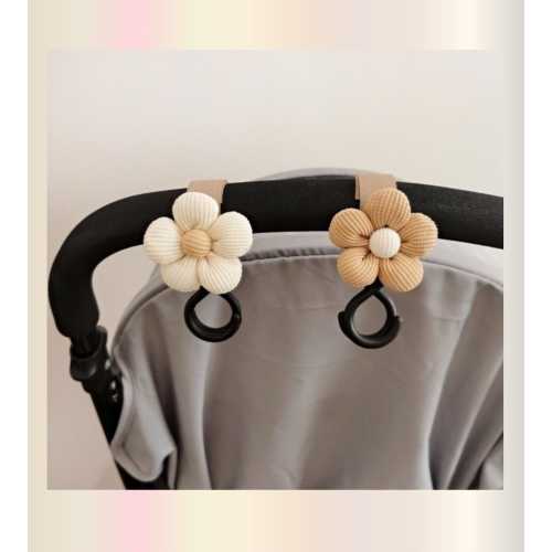 Baby Stroller Hook Sweet Flower Children Cart Umbrella Hanging Bag Storage Loop Hook Infant Supplies Storage Accessories