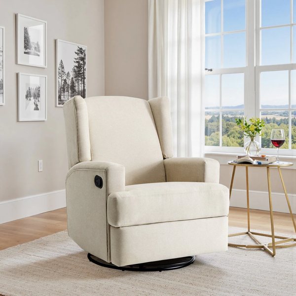 Swivel Wingback Glider Rocker Nursery Recliner Chair