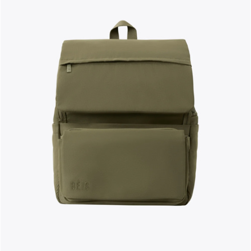BÉIS 'The Ultimate Diaper Backpack' in Olive - Green Backpack Diaper Bag