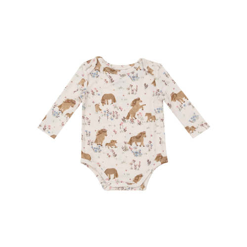 Long Sleeve Bodysuit, Pretty Ponies