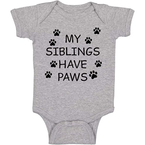 Amazon.com: My Sibling have Paws - Funny Cute Infant CreeperJumpsuit Short Sleeve Infant Funny Bodysuit : Clothing, Shoes & Jewelry