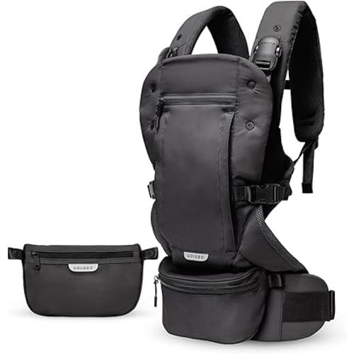 Colugo Baby Carrier - Baby Carrier Newborn to Toddler, Toddler Carrier, Adjustable, Lightweight, Breathable Carrier for Newborn to 33 Pounds (Black)