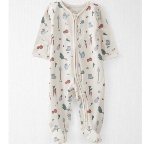 Baby Organic Cotton Sleep & Play Pajamas - Size 9 Months