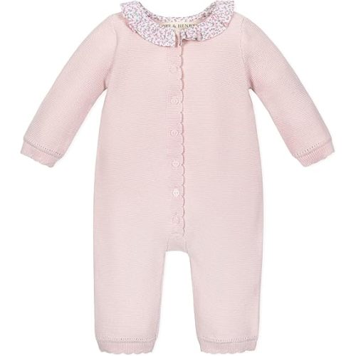 Hope & Henry Layette Baby Cable Knit Sweater Romper