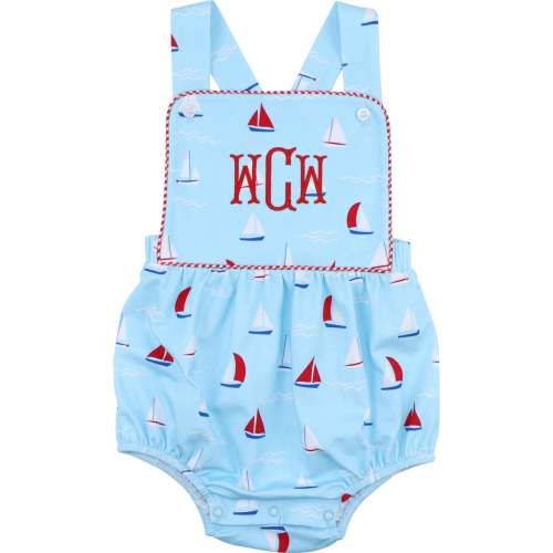 Blue And Red Sailboat Knit Bubble – Cecil & Lou