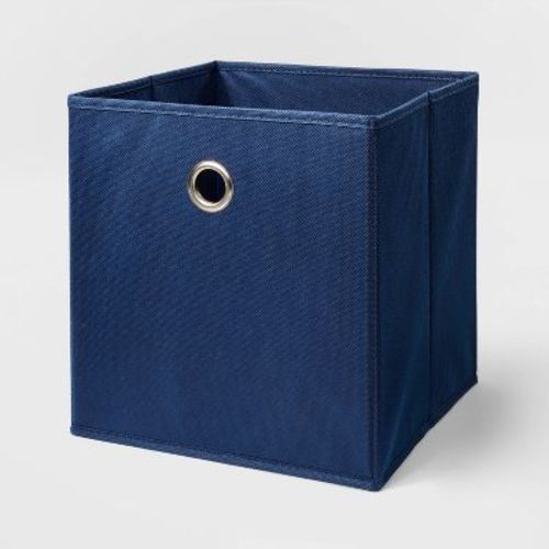11" Fabric Cube Storage Bin - Room Essentials™, Color: Navy Blue