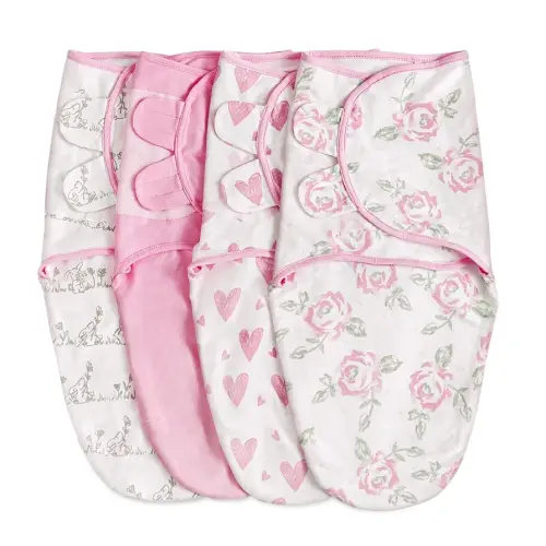 Organic Baby Swaddle Sleep Sacks, 4-Pack Swaddles for Newborns Baby Essentials, 100% Cotton Soft & Snug Adjustable Wrap Nursery Swaddling Blankets Improves Sleep Toddler Gift