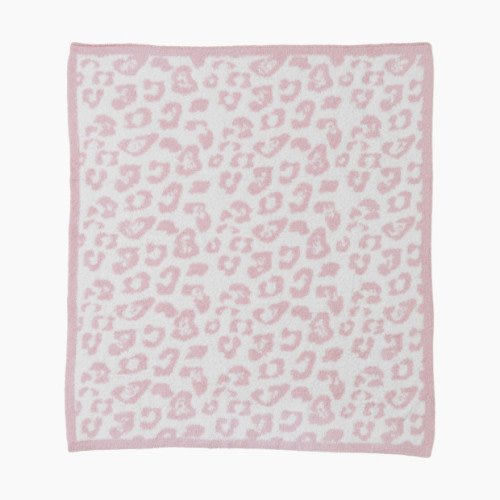 Barefoot Dreams CozyChic Barefoot In The Wild Baby Blanket - Dusty Rose/Cream