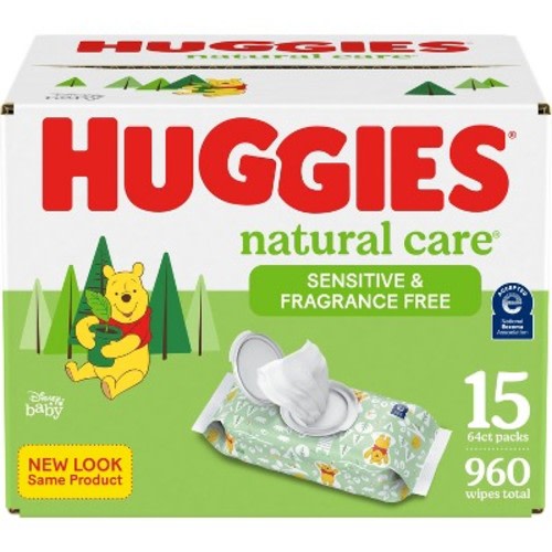 Huggies Natural Care Sensitive Unscented Baby Wipes - 960ct