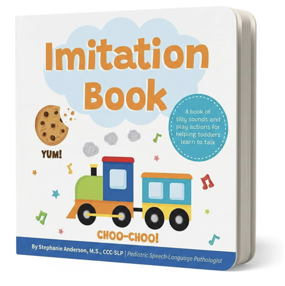 Imitation Book: Interactive & Fun Learn to Talk Board Book For Toddlers Ages 0-4, Written by a Speech Therapist