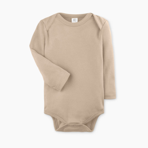 Colored Organics Long-Sleeve Bodysuit - Clay, 0-3 M