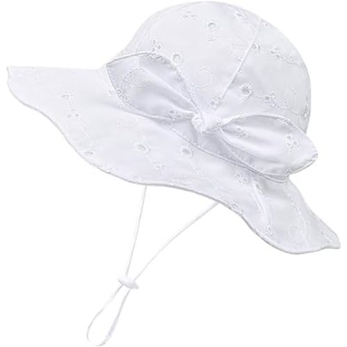jerague Toddler Kids Baby Girl Breathable Sun Hat Cotton Foldable 50+ SPF Protective