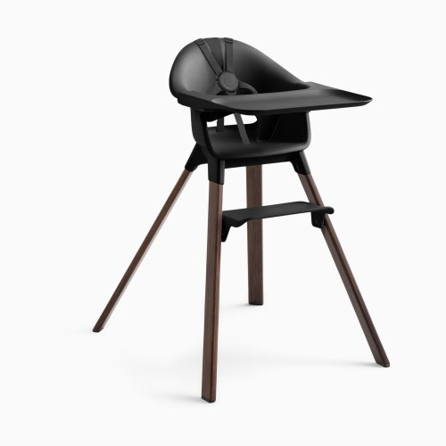 Clikk High Chair - Black With Warm Brown