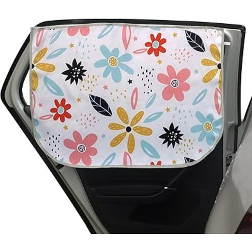Car Window Shades for Side Windows Baby and Kids,Car Back Window Sun Shade Covers,Strong Magnetic Sunshades Curtains for Truck,27.5" x 19.5" (Flower)
