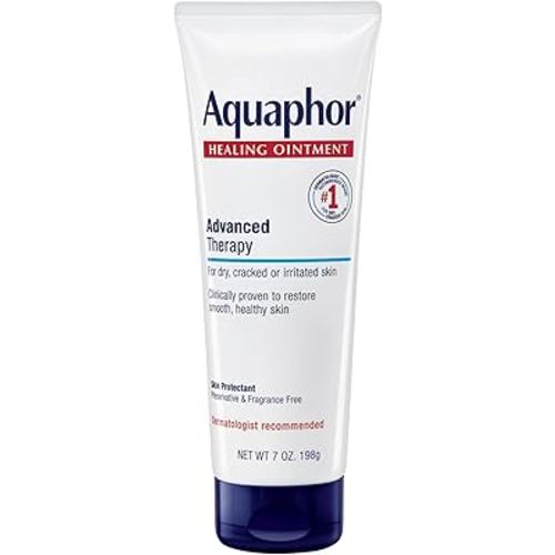 Aquaphor Healing Ointment Advanced Therapy Skin Protectant, Dry Skin Body Moisturizer, 7 Oz Tube