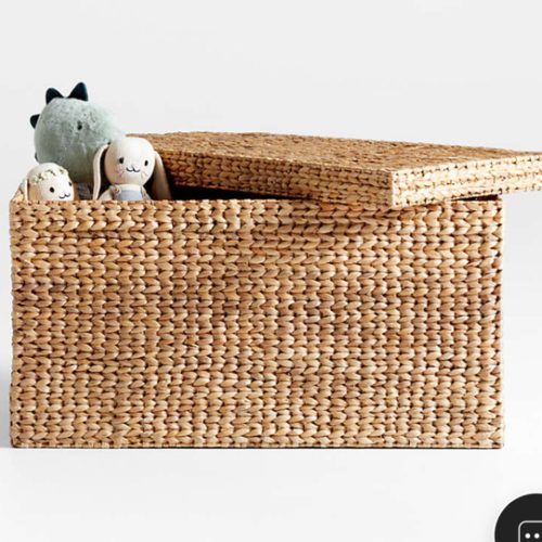 Wonderful Wicker Natural Woven Kids Toy Box with Lid