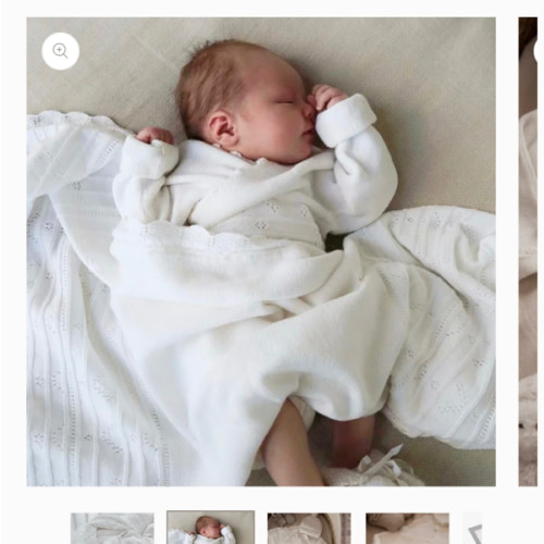 White Cashmere Pointelle Layette Set with Box – Elegant Baby