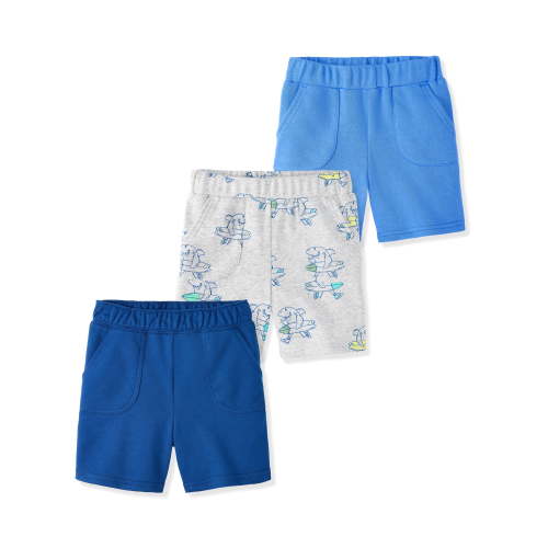 Garanimals Baby & Toddler Boy Cotton French Terry Pull-On Shorts, 3-Pack, 0M–6T