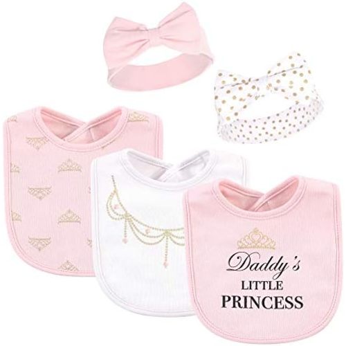 Little Treasure baby-girls Bib and Headband Set