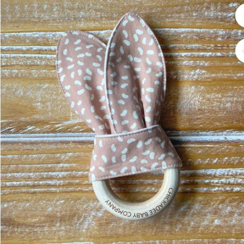 Jelly Beans in Berry Pink Birch Teething Ring
