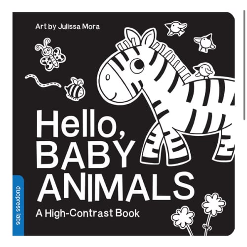 Hello, Baby Animals: A Black-and-White Board Book for Babies That Helps Visual Development (High-Contrast Books)
