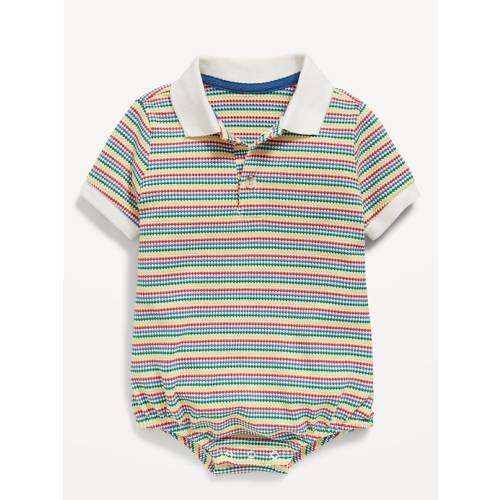 Short-Sleeve Polo One-Piece for Baby
