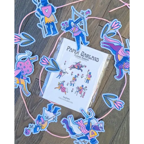 Illustrated Paper Garland - Flower Knights